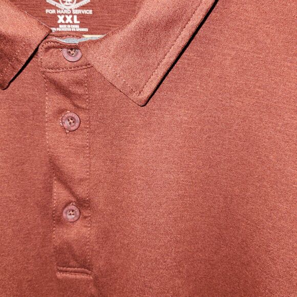 G.H. Bass & Co Rusty Red Short Sleeved Polo Shirt Men's Size XXL - Picture 5 of 9